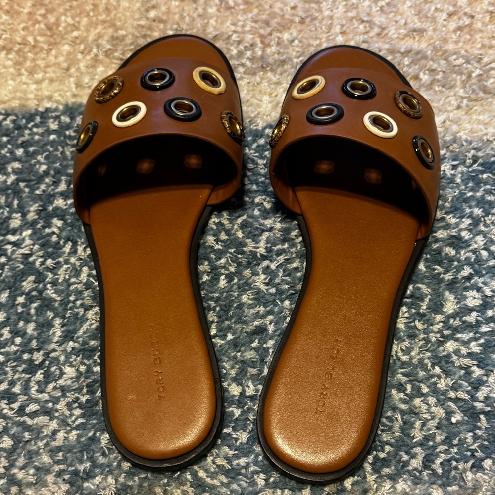 NEW Tory Burch Everly Slides in Classic Cuoco - Picture 5 of 8